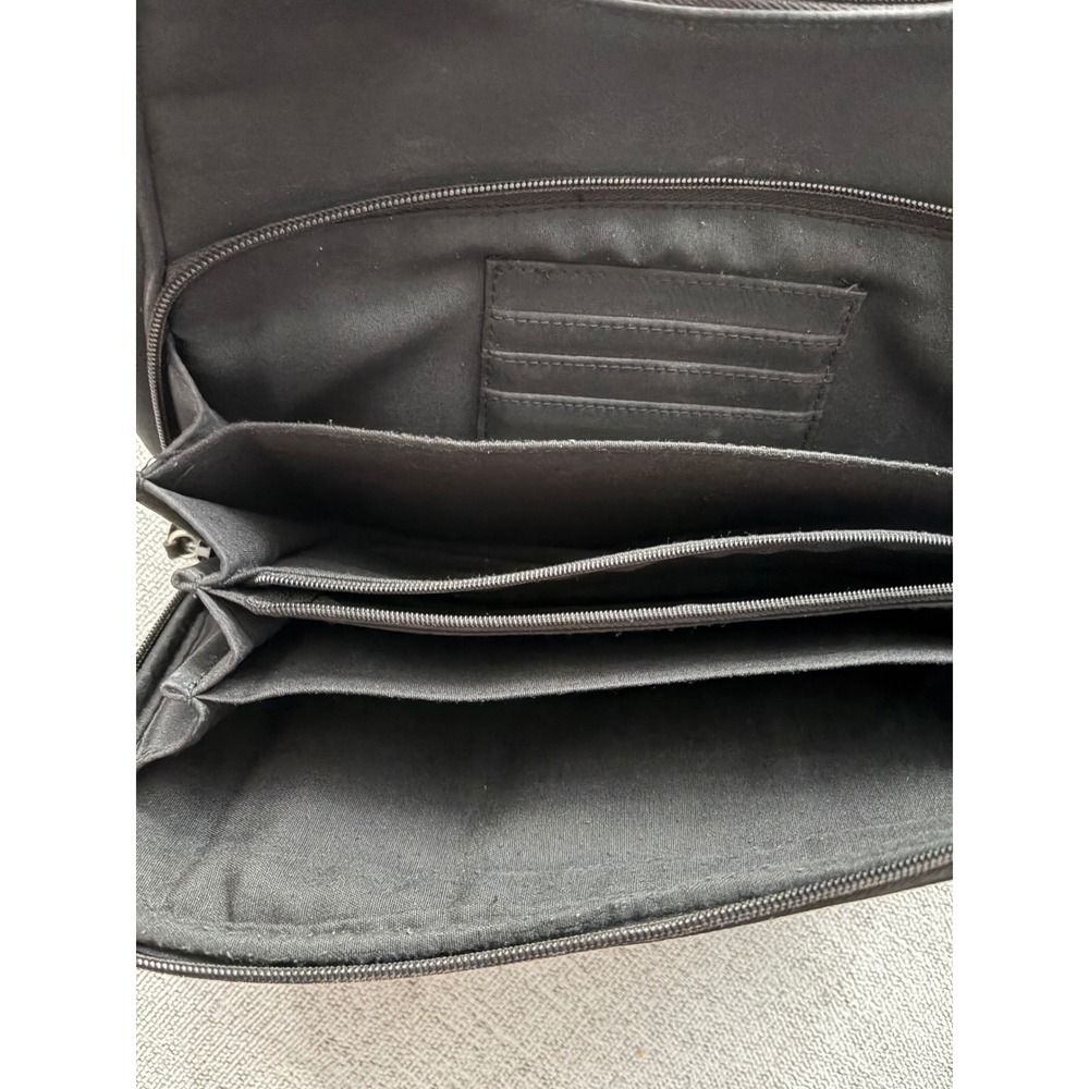 Cherokee Black Nylon Shoulder Bag Hobo Purse Front Zip‎ Pocket - Picture 6 of 8